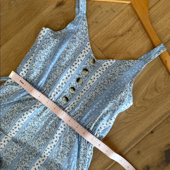 M&S Blue Floral Sleeveless Dress - Picture 6 of 8